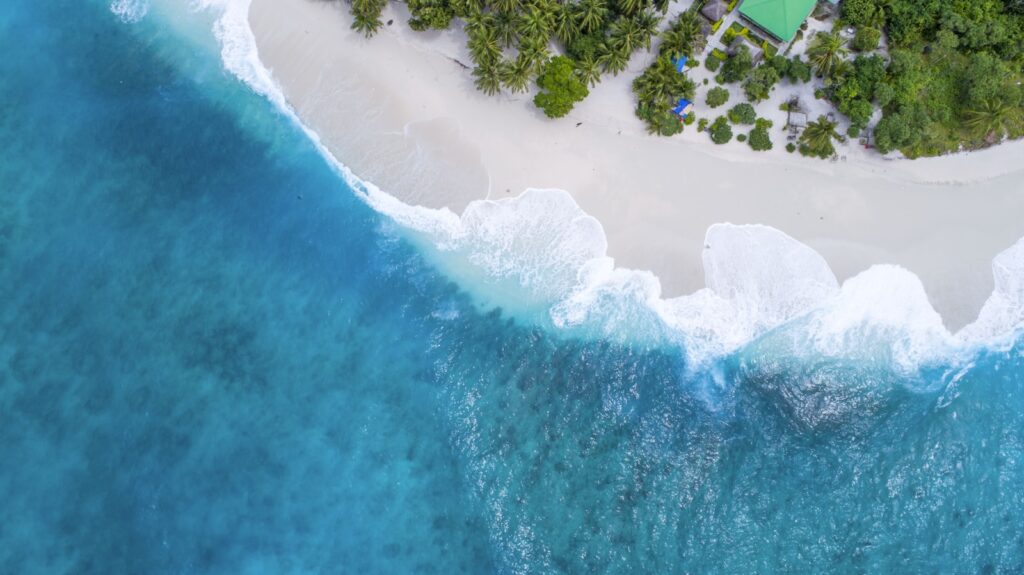 Pink Beach shoreline