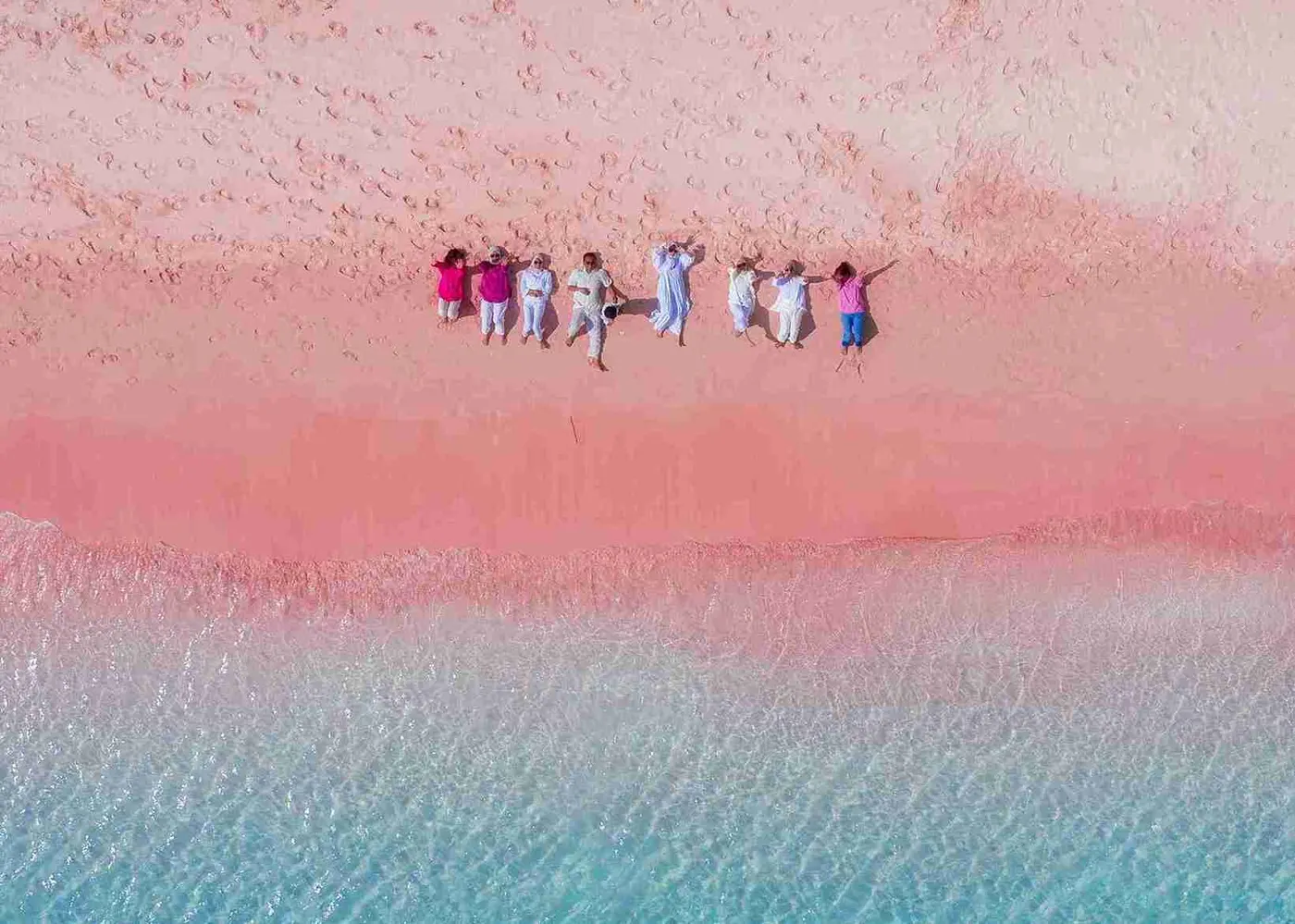 Drone View Of Pink Beach Komodo National Park — Komodo National Park