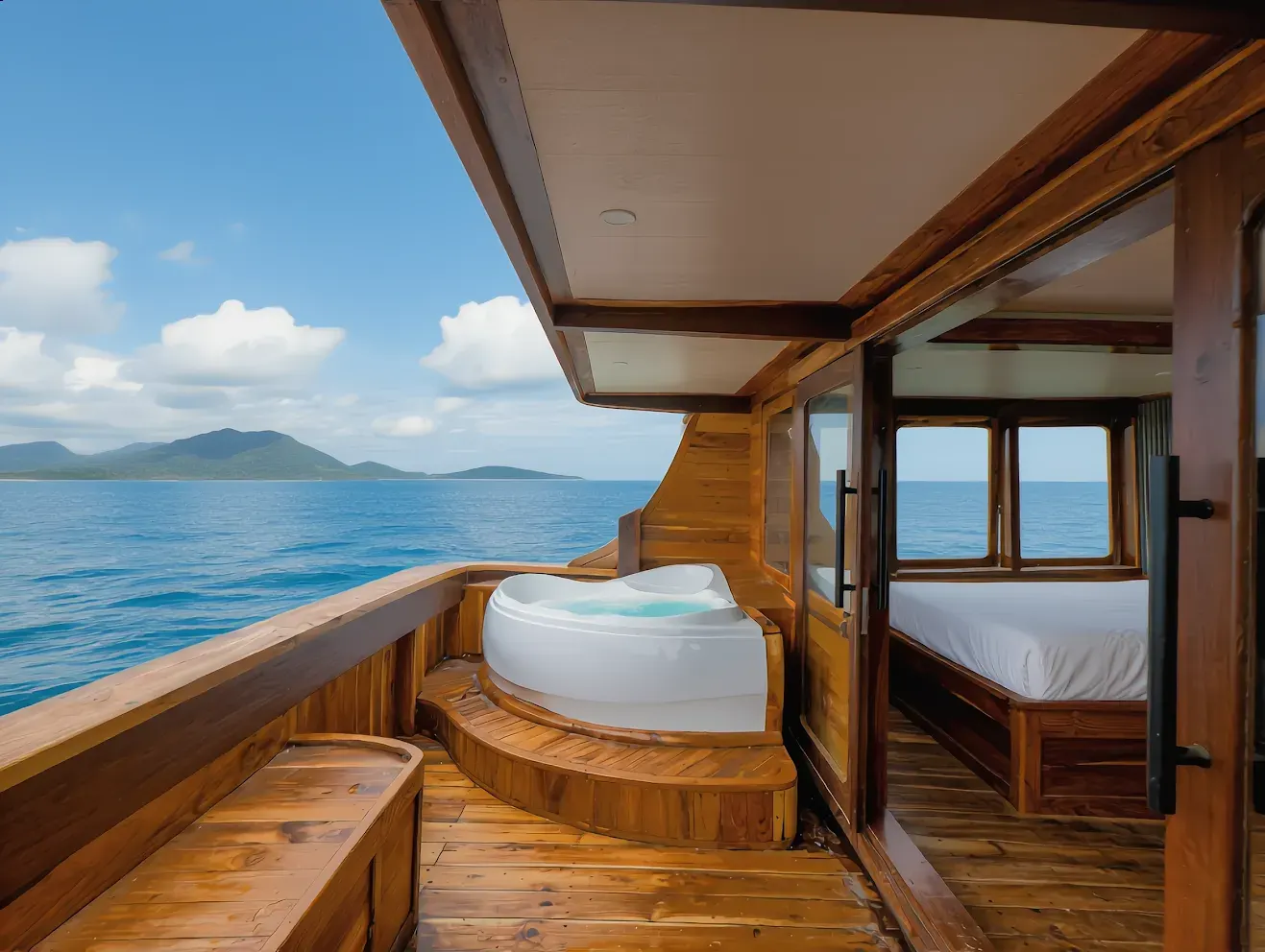 Open Trip Aure Main Deck — Komodo National Park, by our operator Komodo Luxury